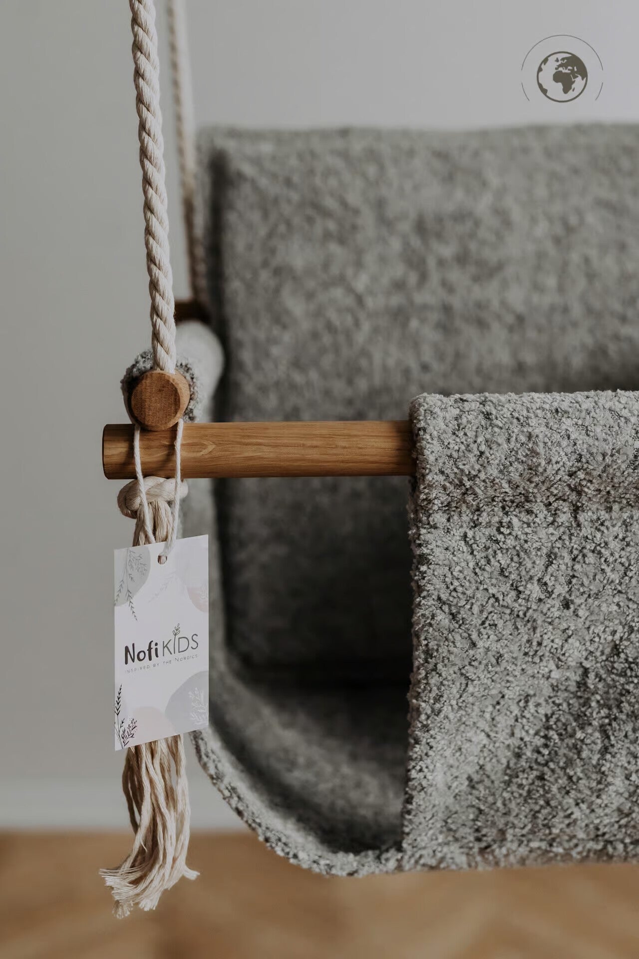 BaBi Baby Swing - Bouclé Night Grey - Kindeco
