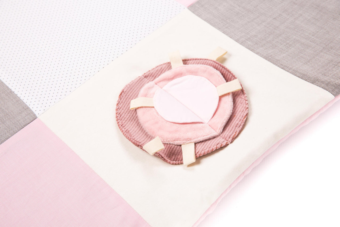 Baby Activity Mat with Arches & Toys - Pink (100x100cm) - Kindeco