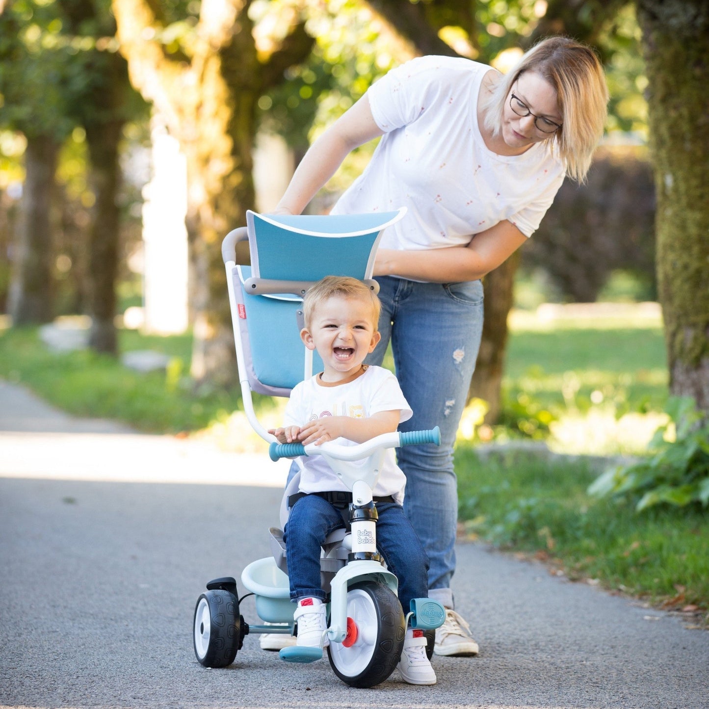 Baby Balade Plus 3 - in - 1 Tricycle - Blue - Kindeco