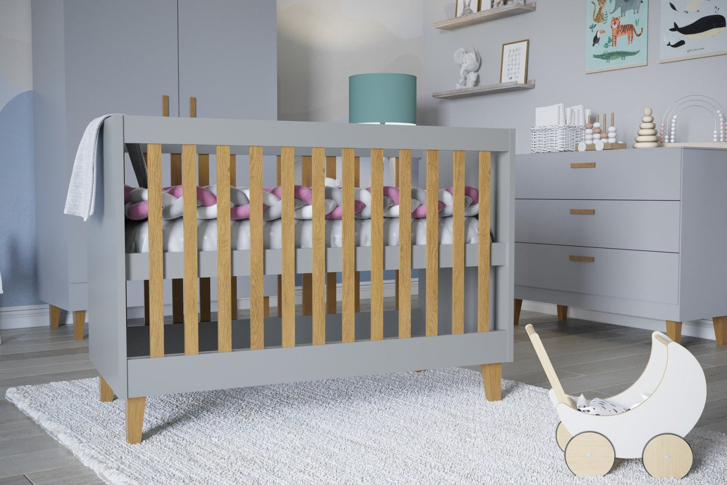 Baby Bed Kubi - Grey - Kindeco