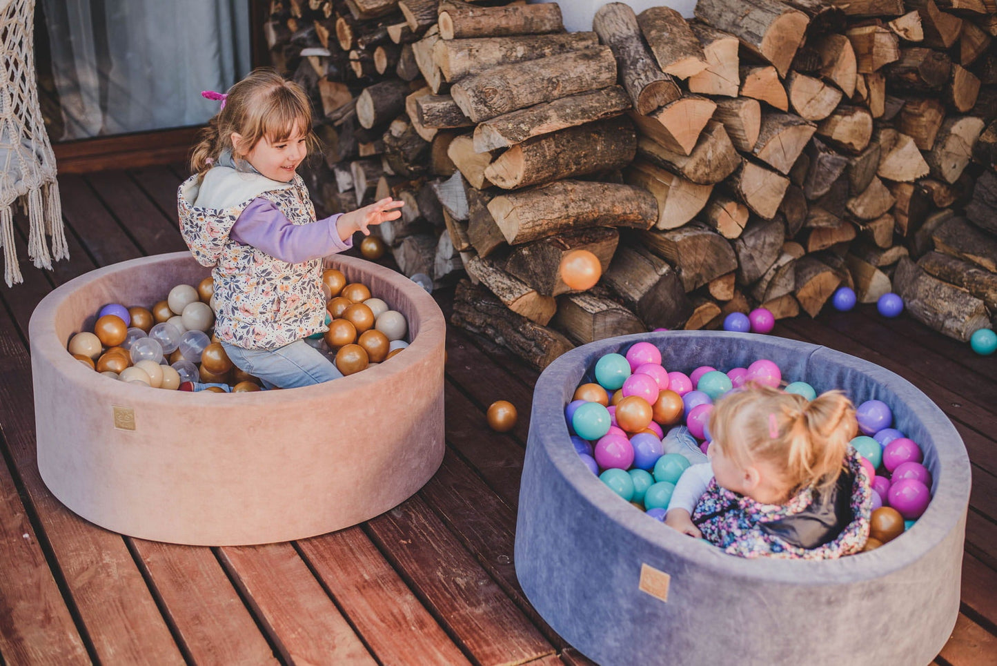Baby Foam Ball Pit 90x90x40cm - Model Flower - Kindeco