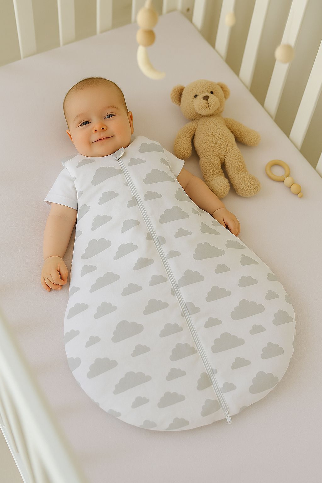 Baby Sleeping Bag – Grey Clouds - Kindeco