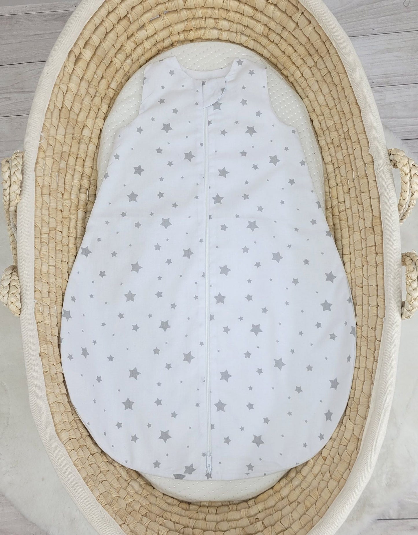Baby Sleeping Bag – Mini Stars Grey - Kindeco