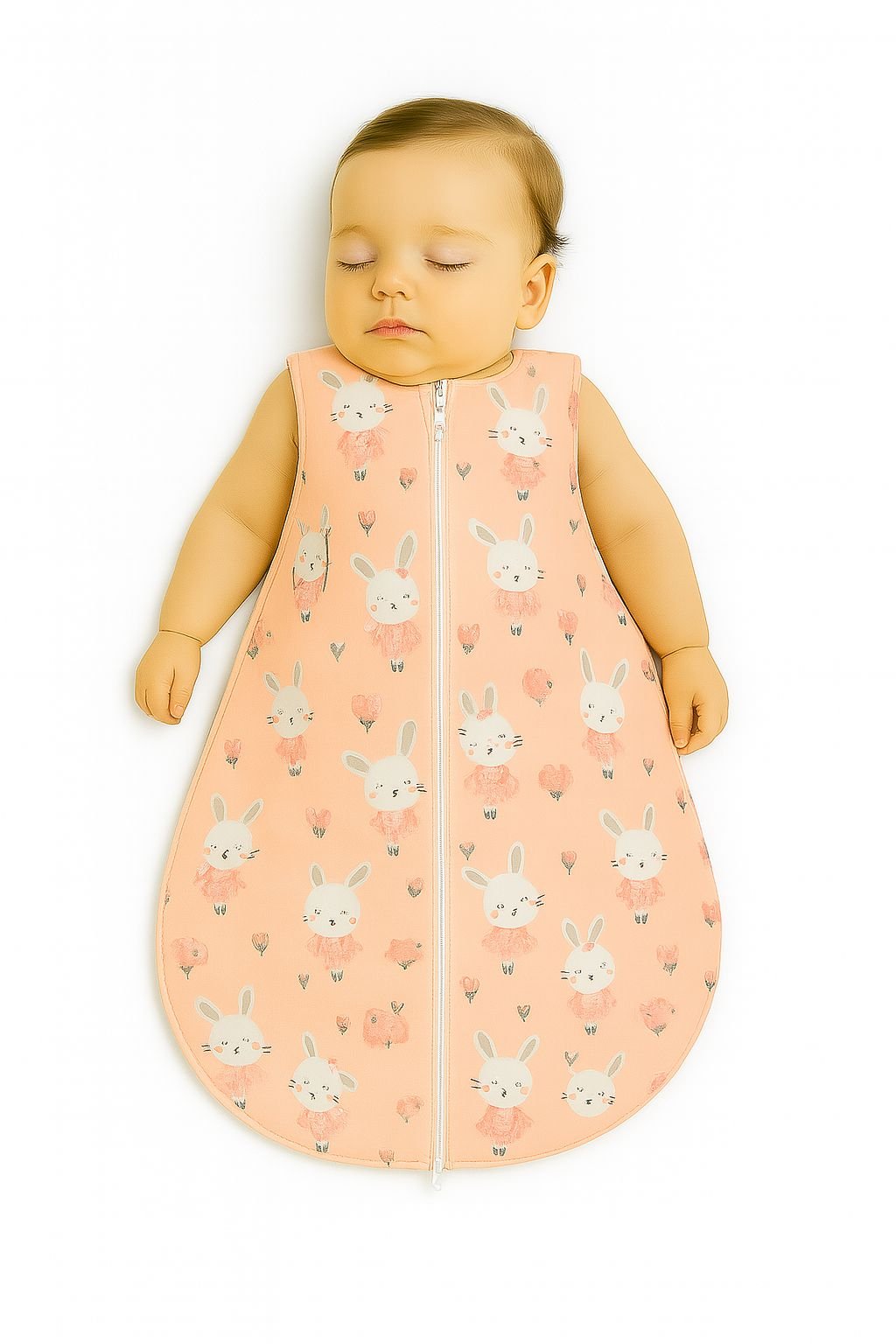Baby Sleeping Bag S – Ballerina Bunnies Pink - Kindeco