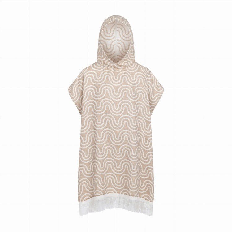 Bamboo Kids Bath Poncho - Sand (XS/S) - Kindeco