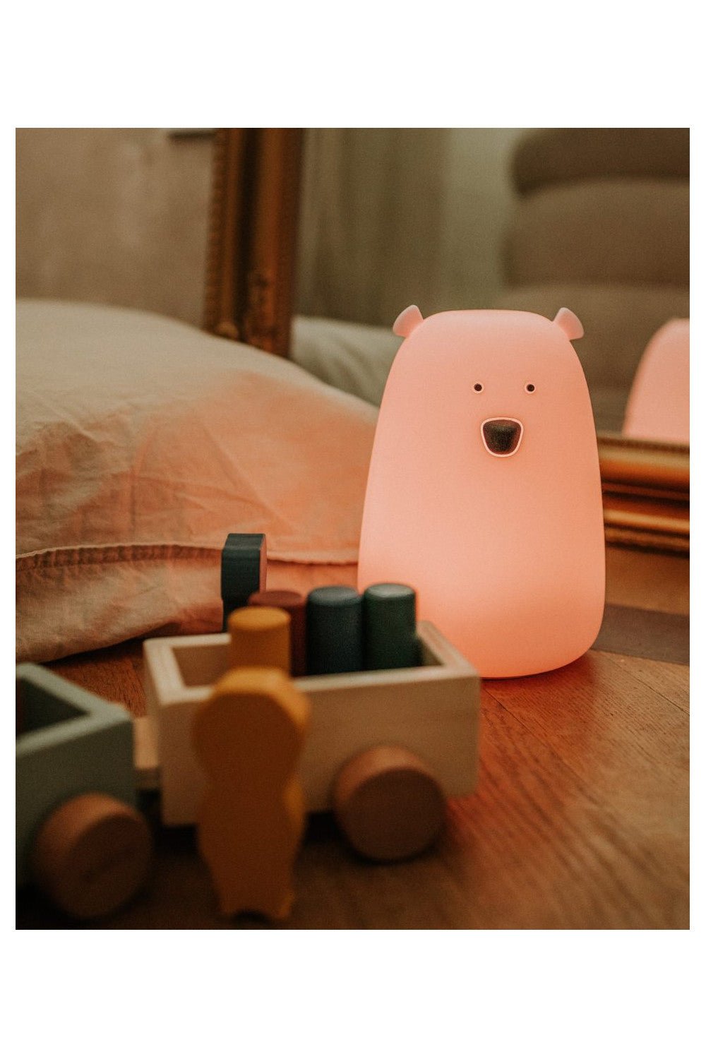 Big Bear Silicone Lamp with Remote - Pink - Kindeco