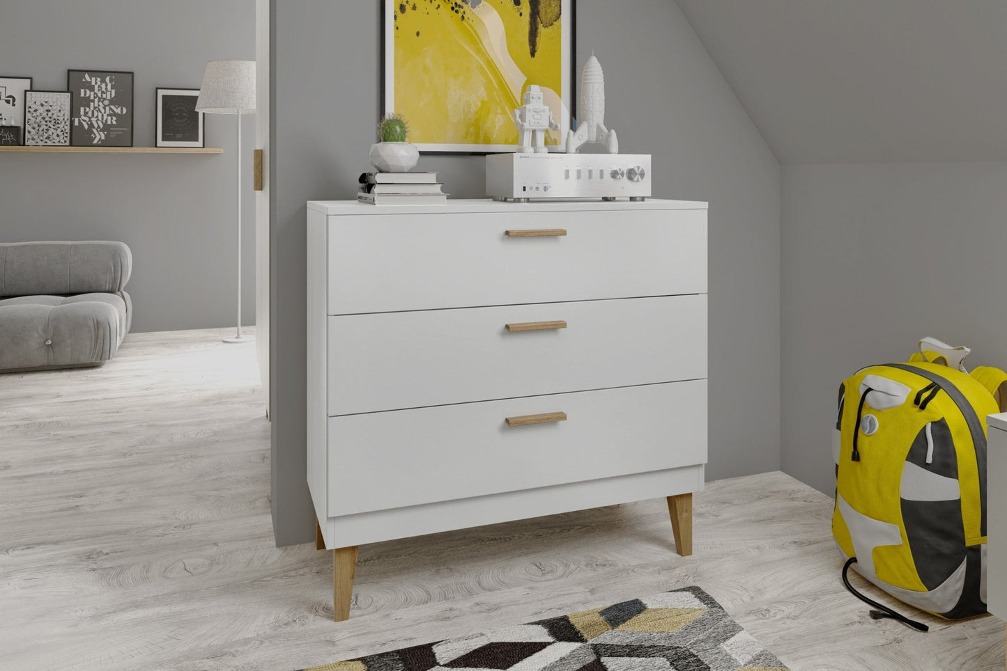 Chest of Drawers Kubi - White - Kindeco