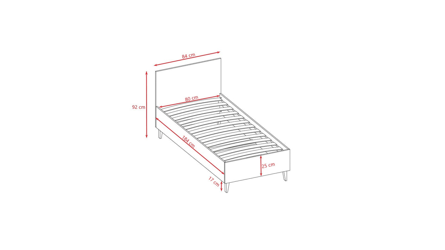 Children's Bed Kubi - Grey - Kindeco