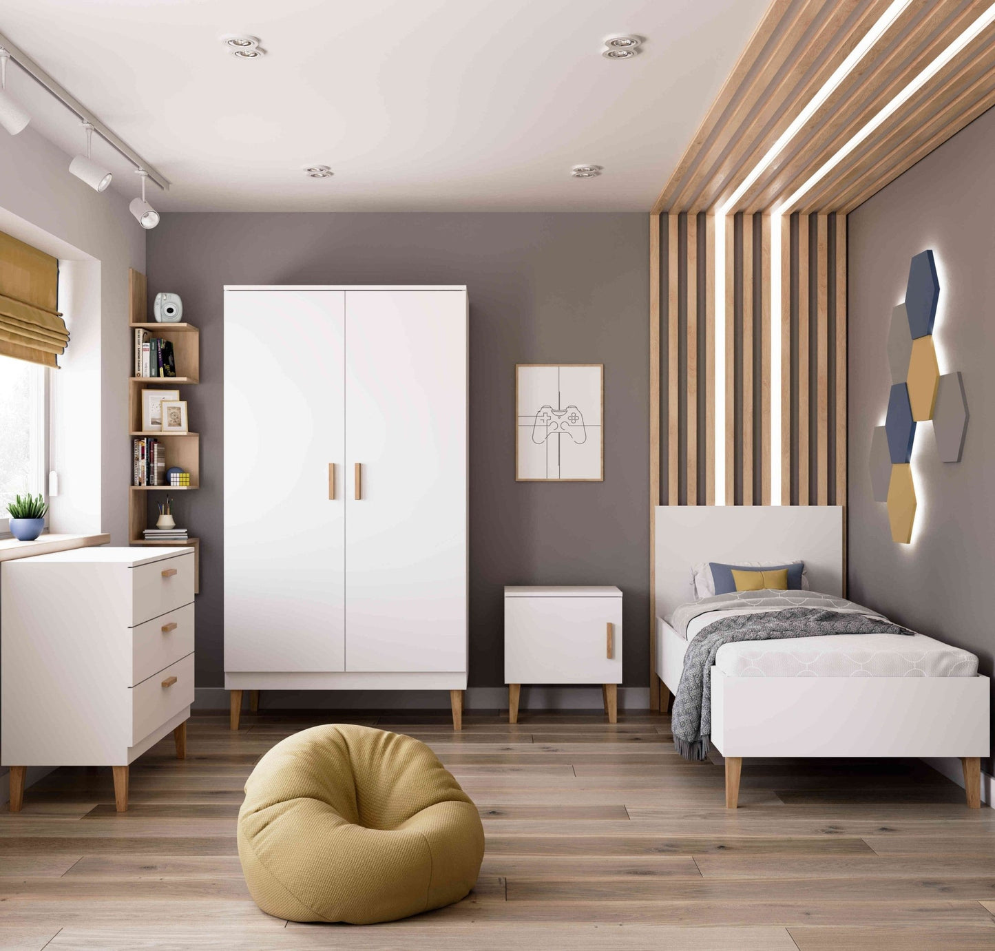 Children's Bed Kubi - White - Kindeco