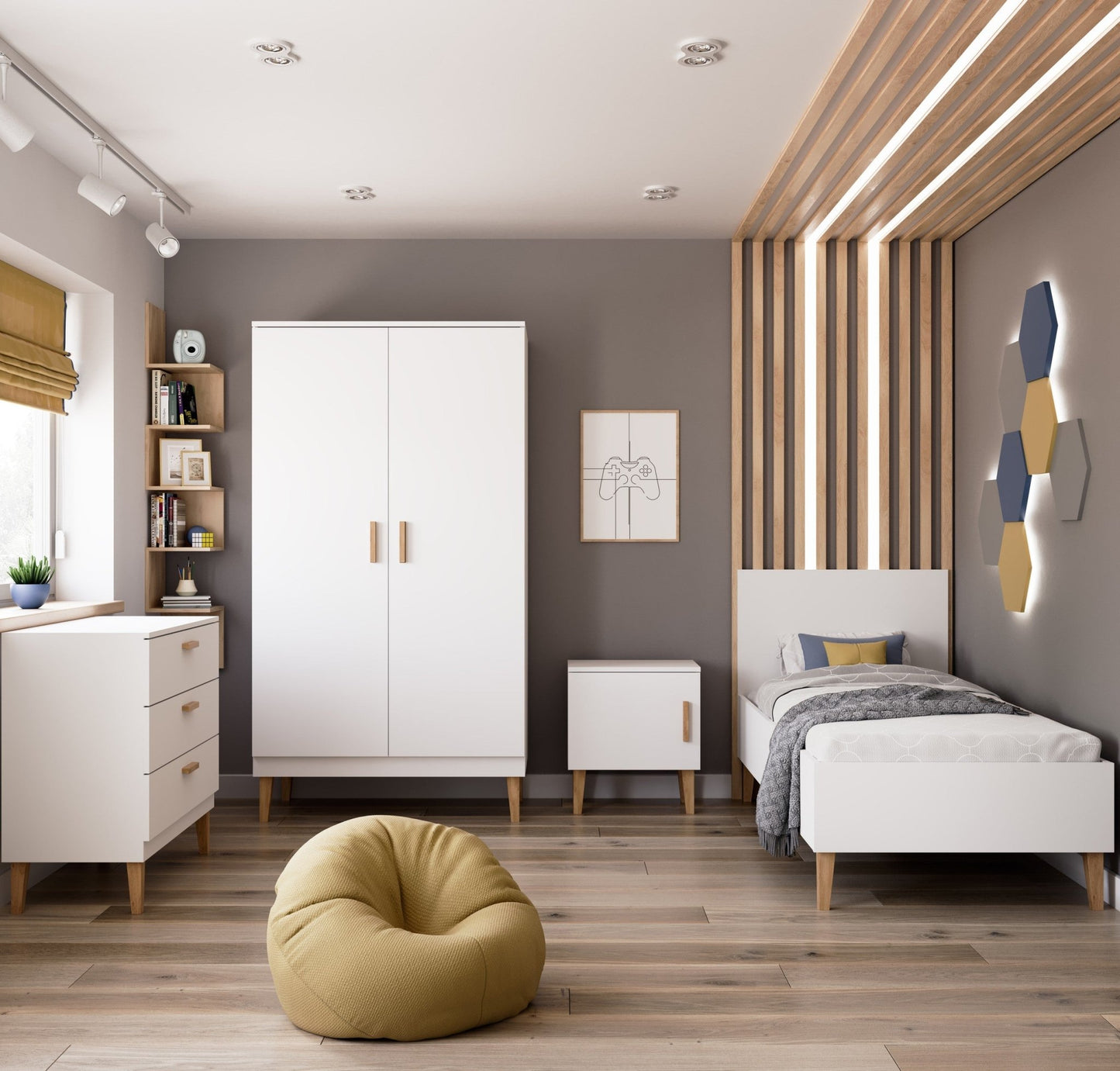 Children's Bed Kubi - White - Kindeco
