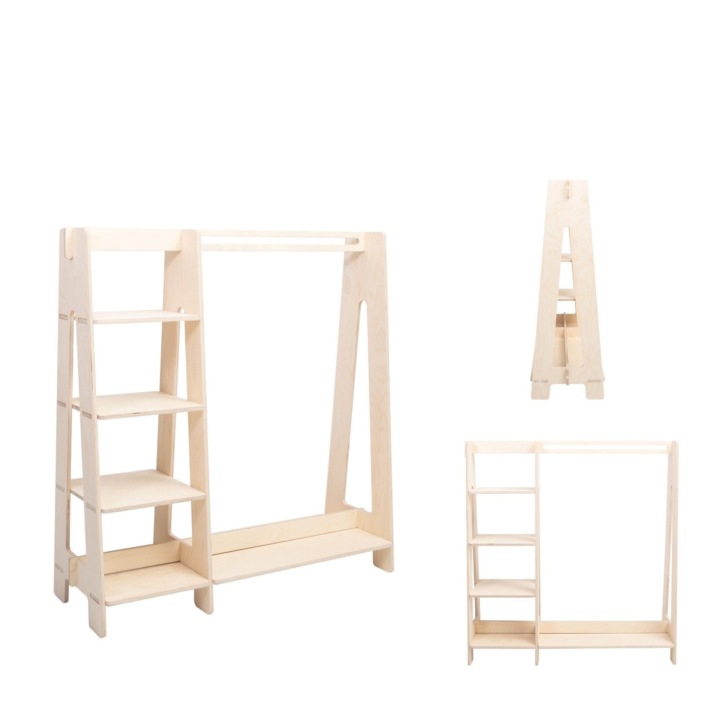 Clothing Rack with Shelves for Toddlers - Kindeco