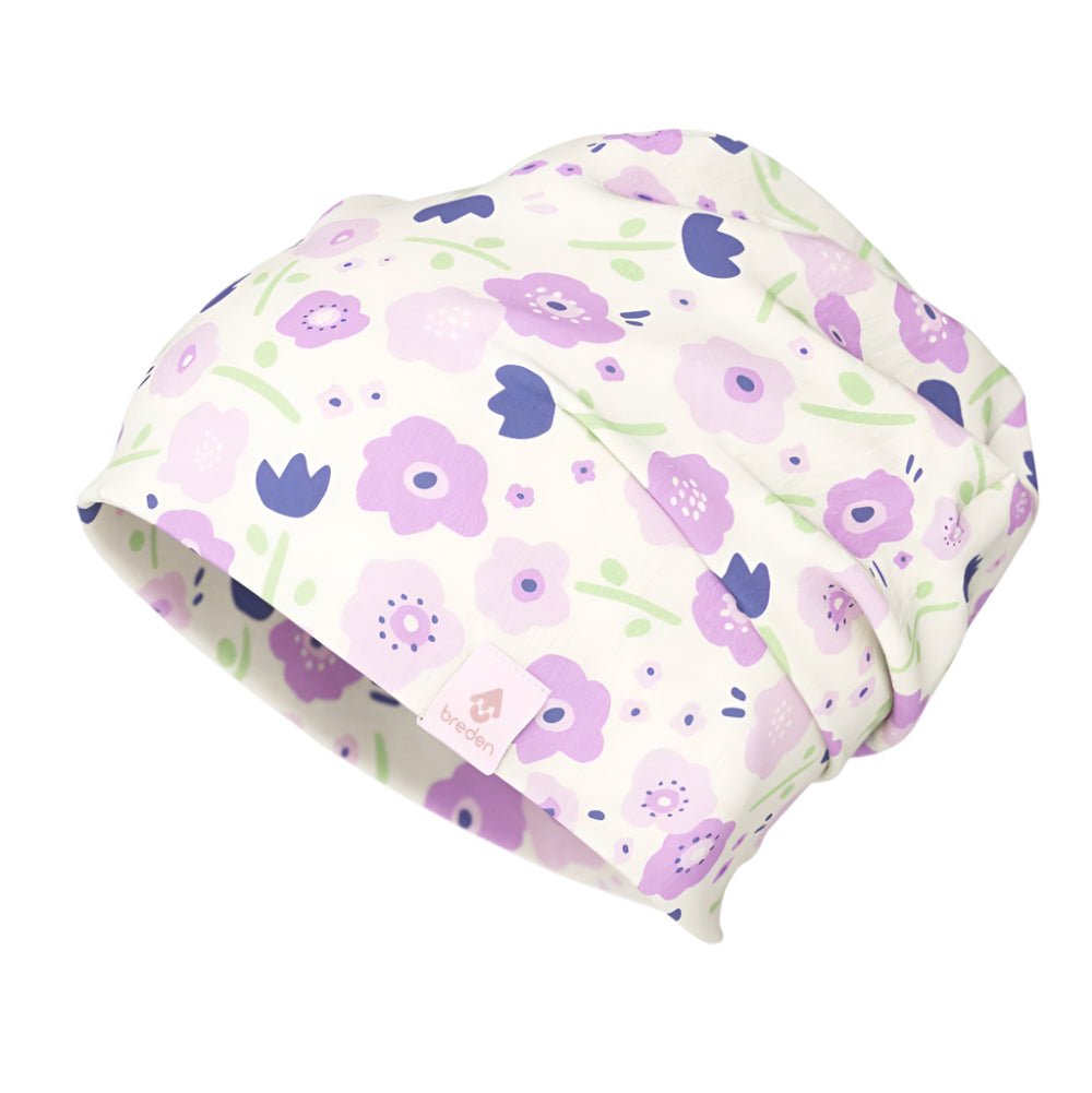 Cotton Beanie Hat DARGO - Summer Flowers - Kindeco