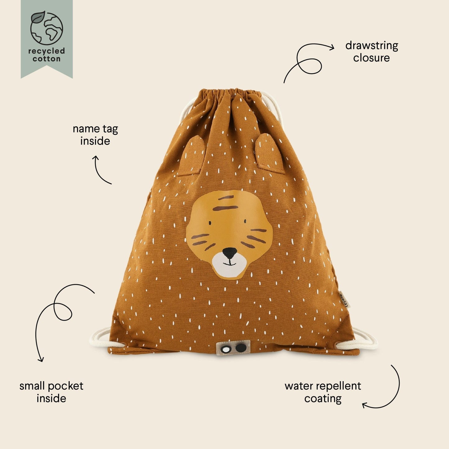 Drawstring Bag - Mr. Tiger - Kindeco