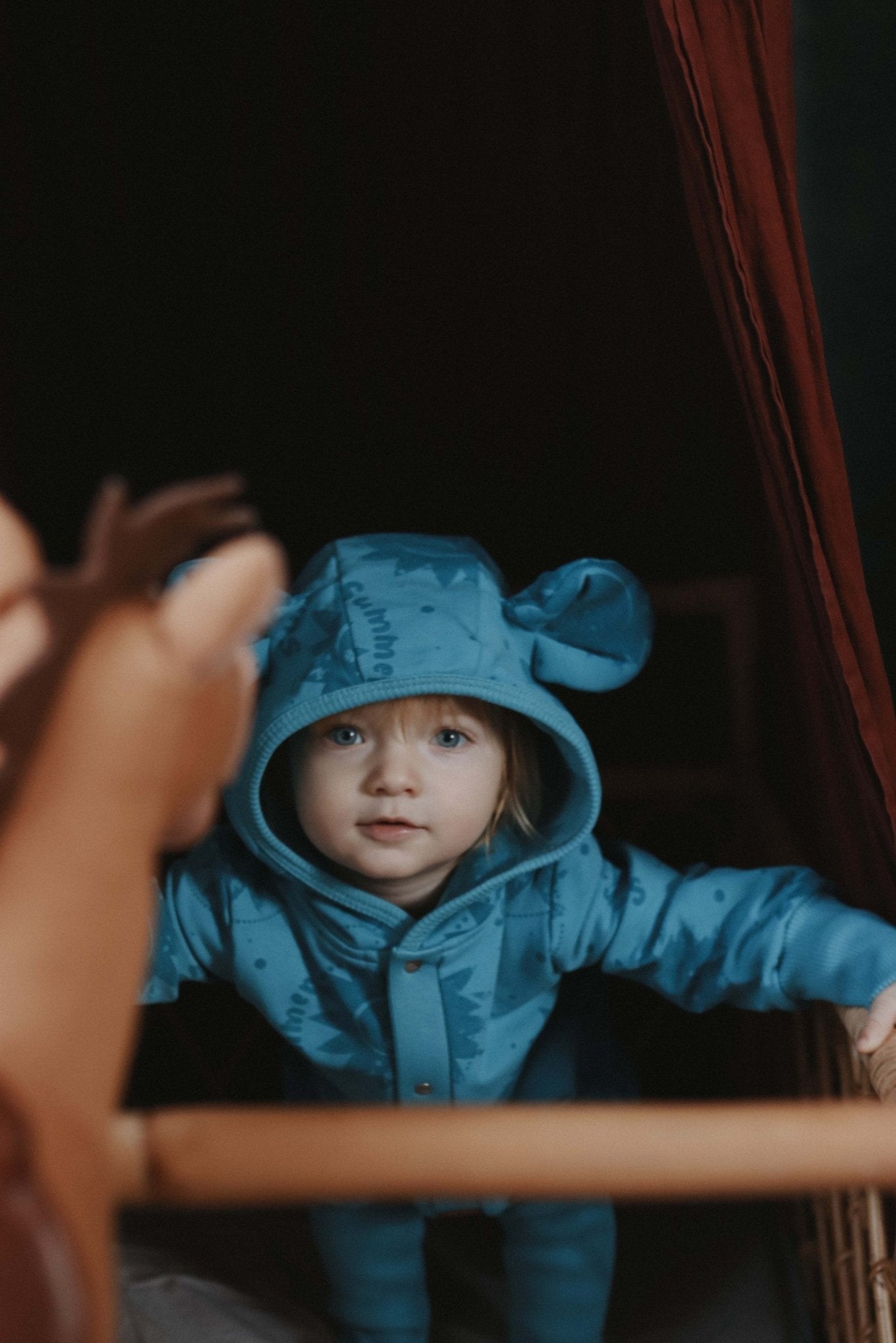 Eared Jumpsuit for Babies and Kids - Blue Suns - Kindeco
