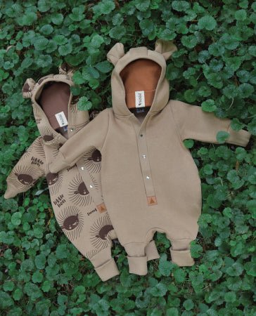 Eared Jumpsuit for Babies and Kids - Cacao - Kindeco