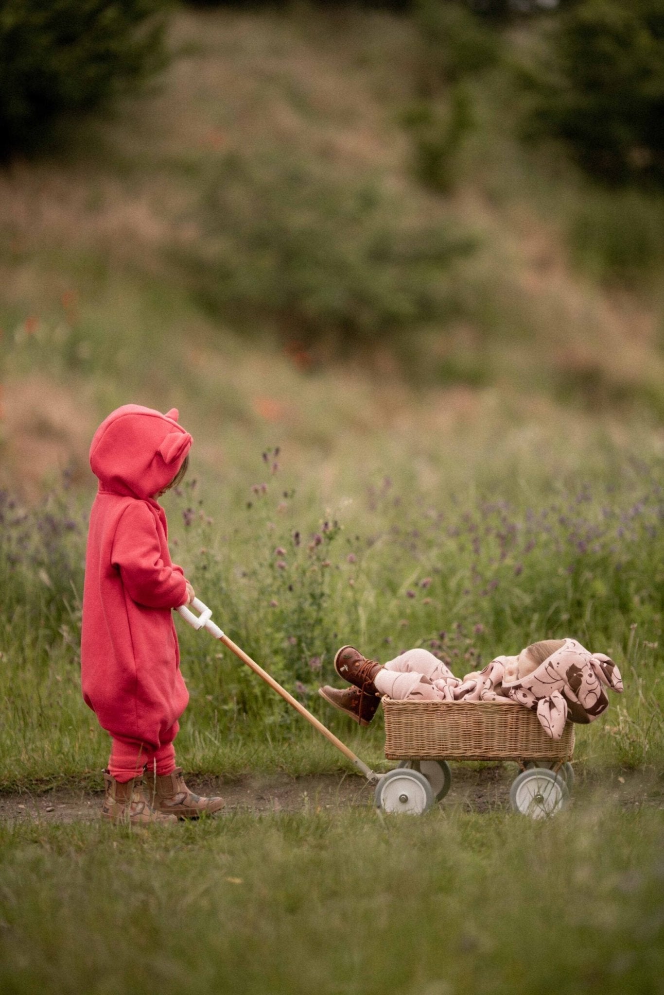 Eared Jumpsuit for Babies and Kids - Coral - Kindeco