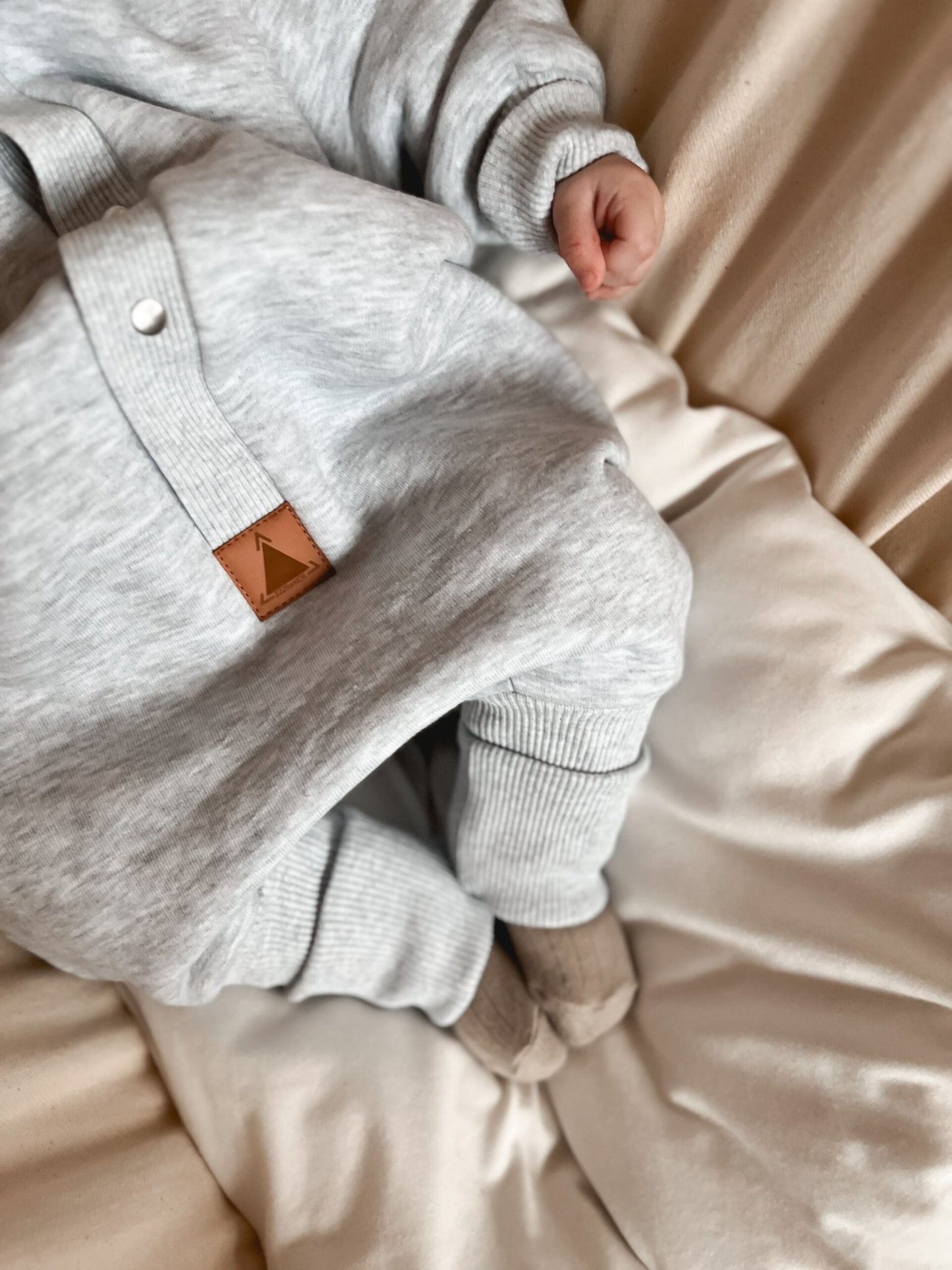Eared Jumpsuit for Babies and Kids - Melange Grey - Kindeco