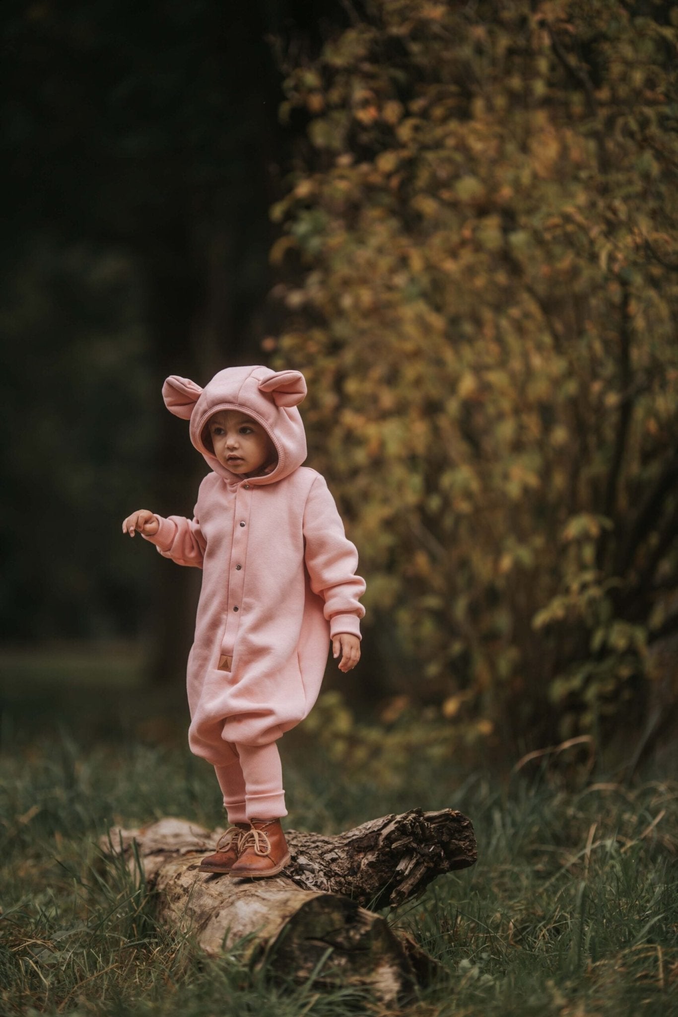 Eared Jumpsuit for Babies and Kids - Peach - Kindeco