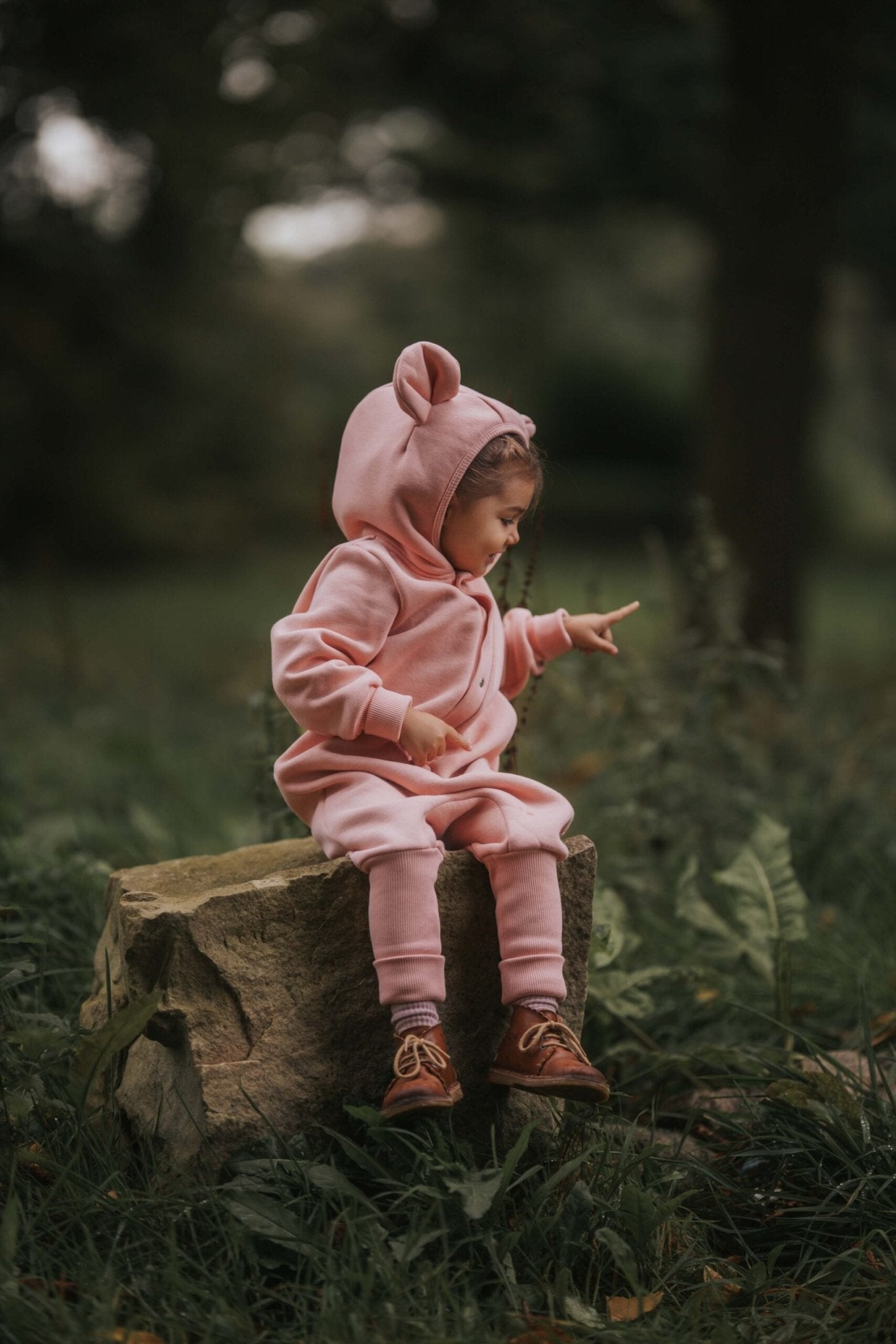 Eared Jumpsuit for Babies and Kids - Peach - Kindeco