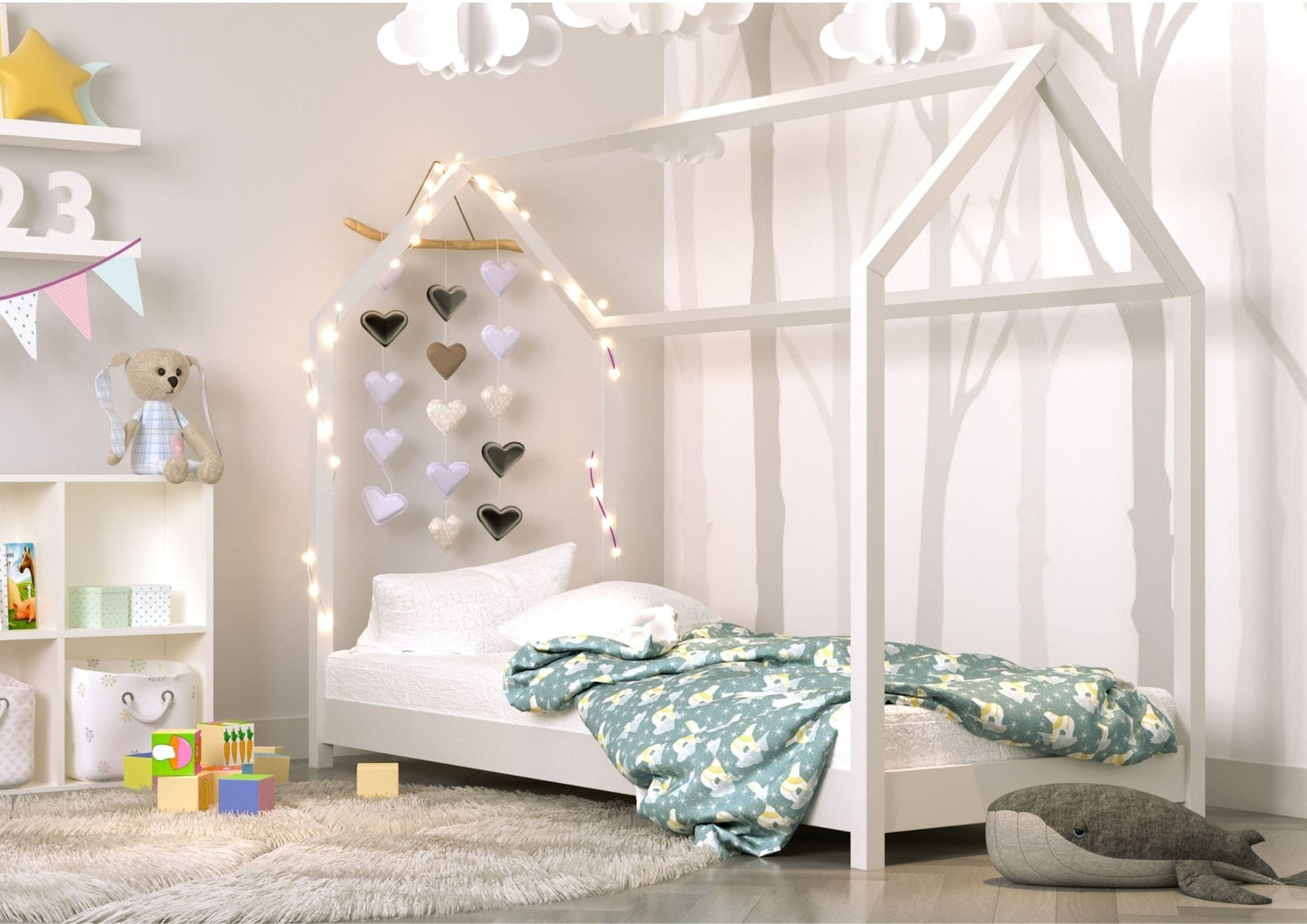 House Bed Bella - White - Kindeco