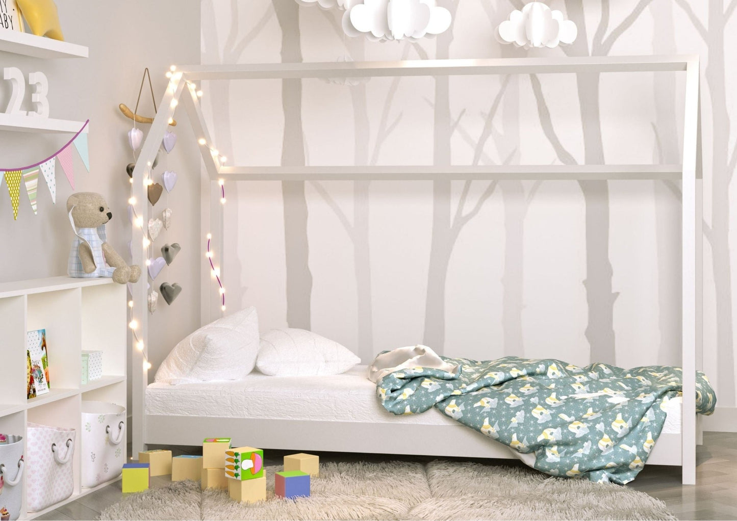 House Bed Bella - White - Kindeco