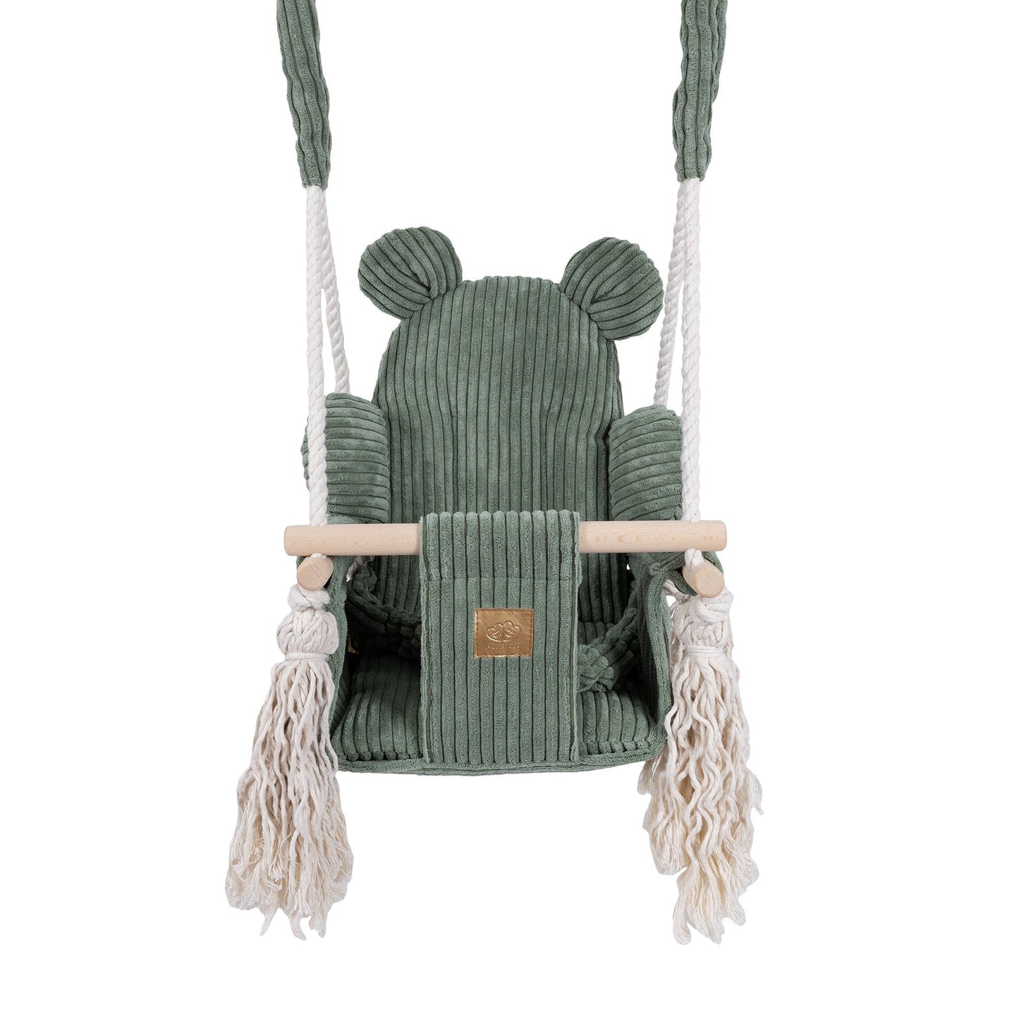 Indoor Baby Swing, Teddy - Olive Green - Kindeco