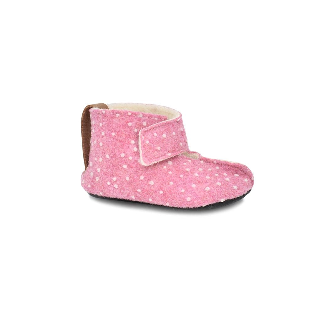 KAKU Children's Slippers - Pink with Dots - Kindeco