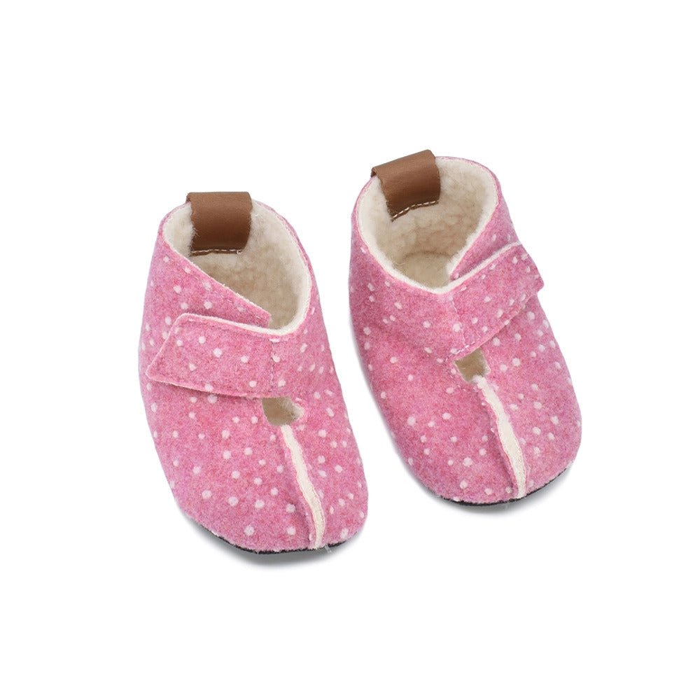 KAKU Children's Slippers - Pink with Dots - Kindeco
