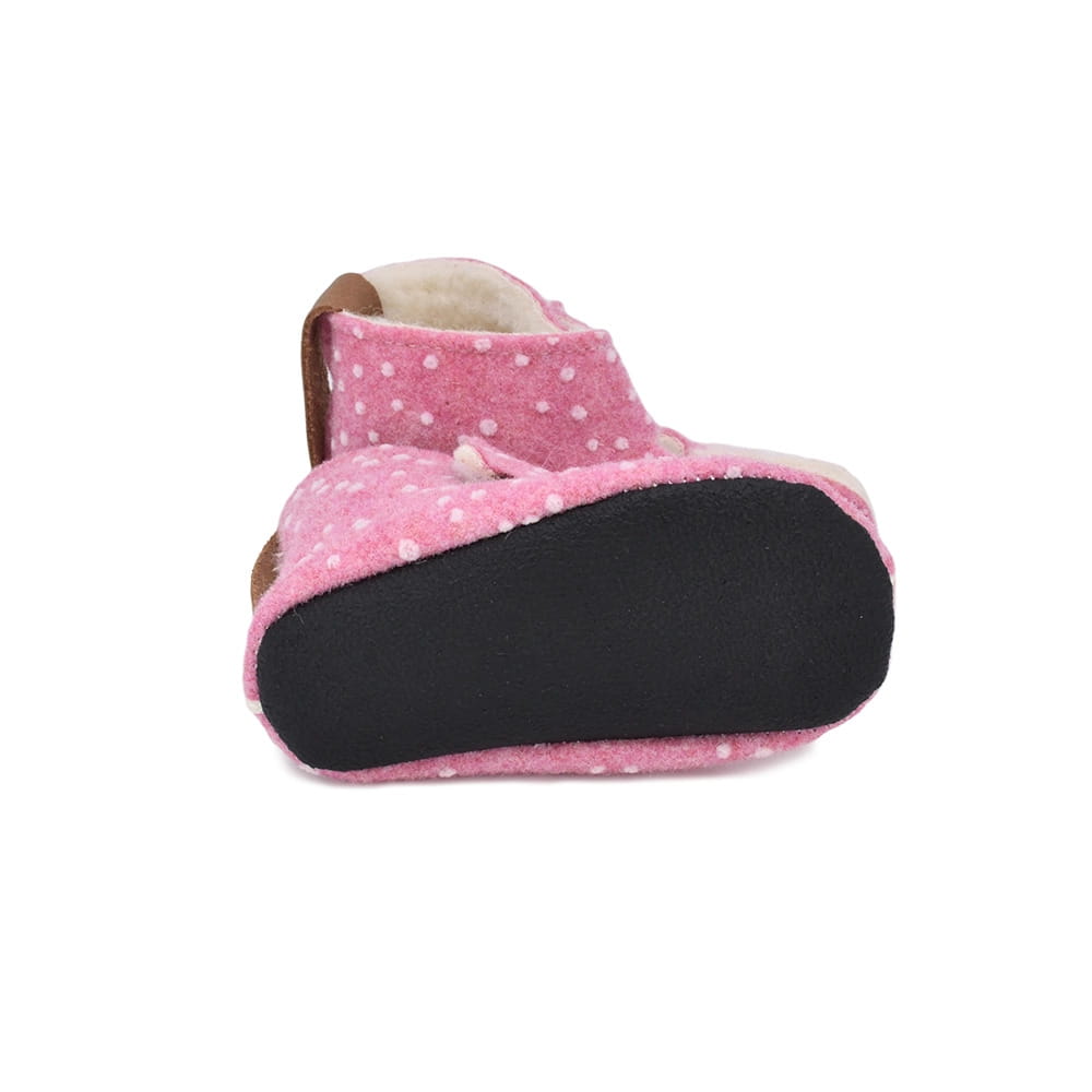 KAKU Children's Slippers - Pink with Dots - Kindeco