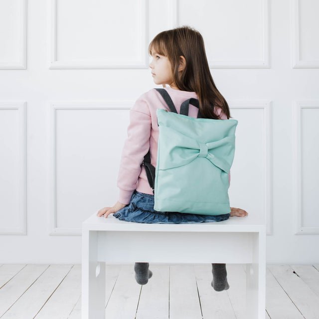 Kids Backpack - Waterproof Mint Bow - Kindeco