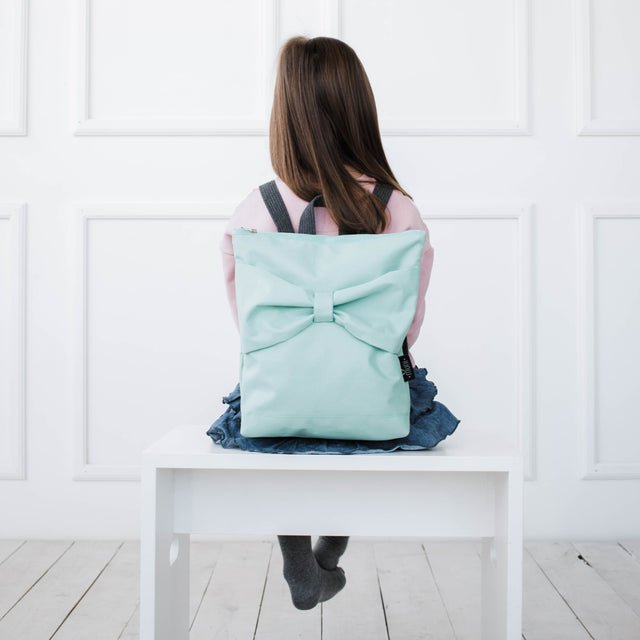 Kids Backpack - Waterproof Mint Bow - Kindeco