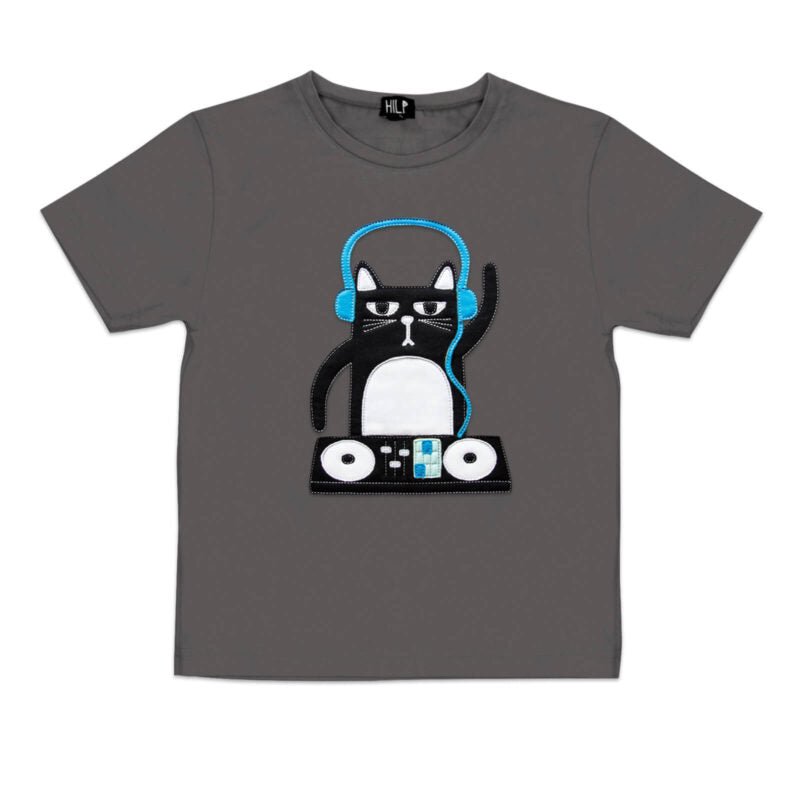Kids DJ Cat T-Shirt - Kindeco