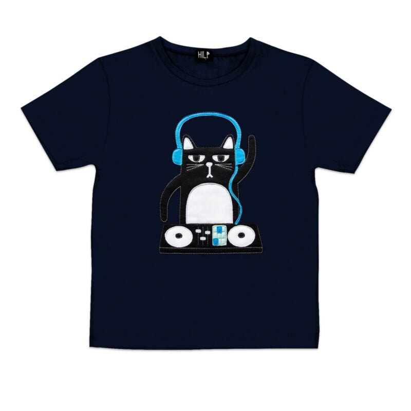 Kids DJ Cat T-Shirt - Kindeco
