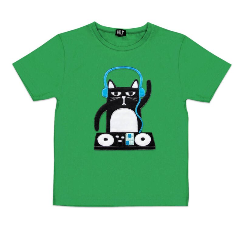 Kids DJ Cat T-Shirt - Kindeco