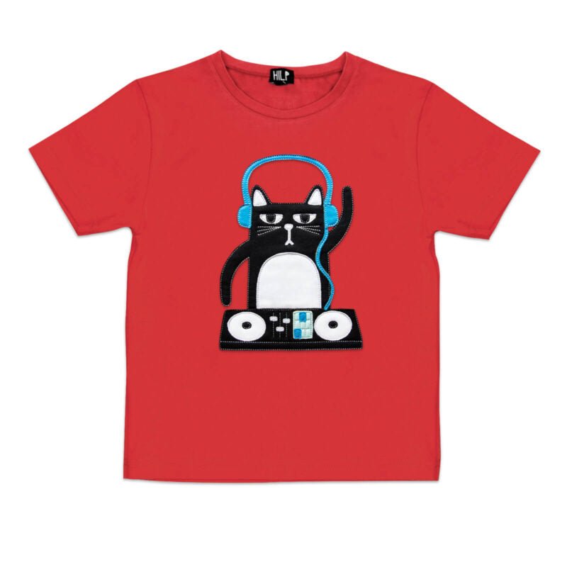 Kids DJ Cat T-Shirt - Kindeco