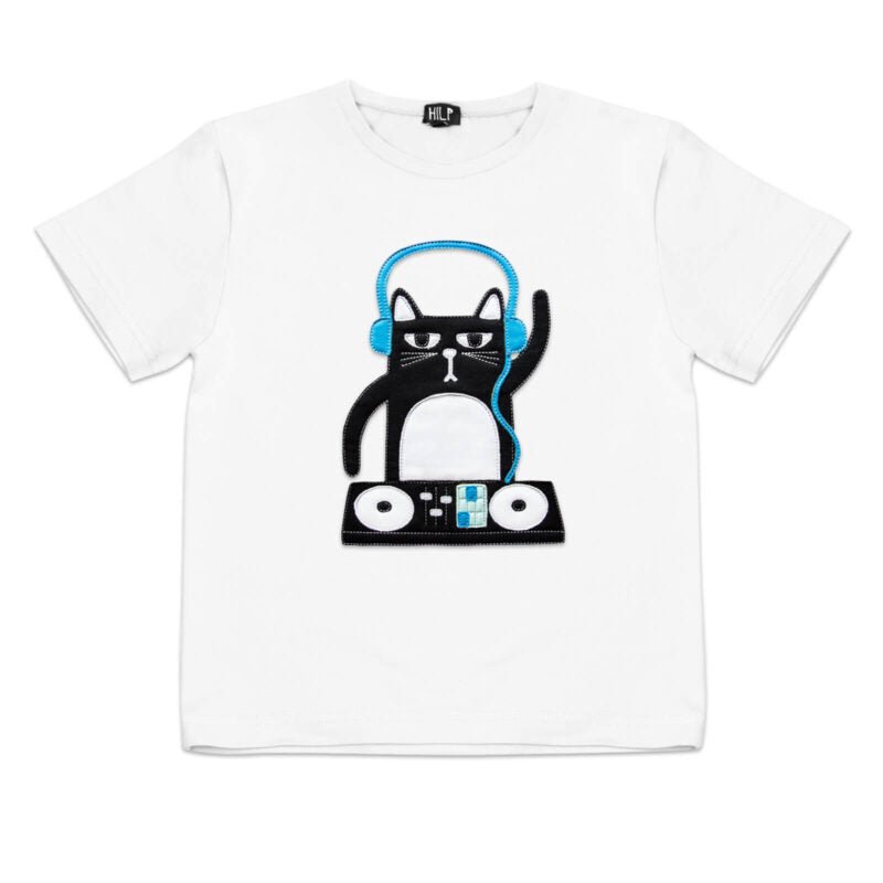 Kids DJ Cat T-Shirt - Kindeco
