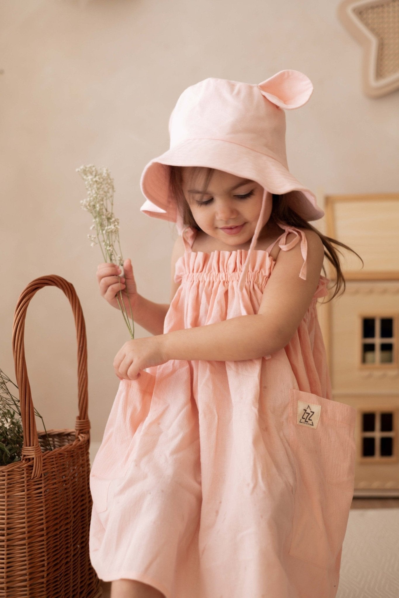 Kids Dress Milka – Peach - Kindeco