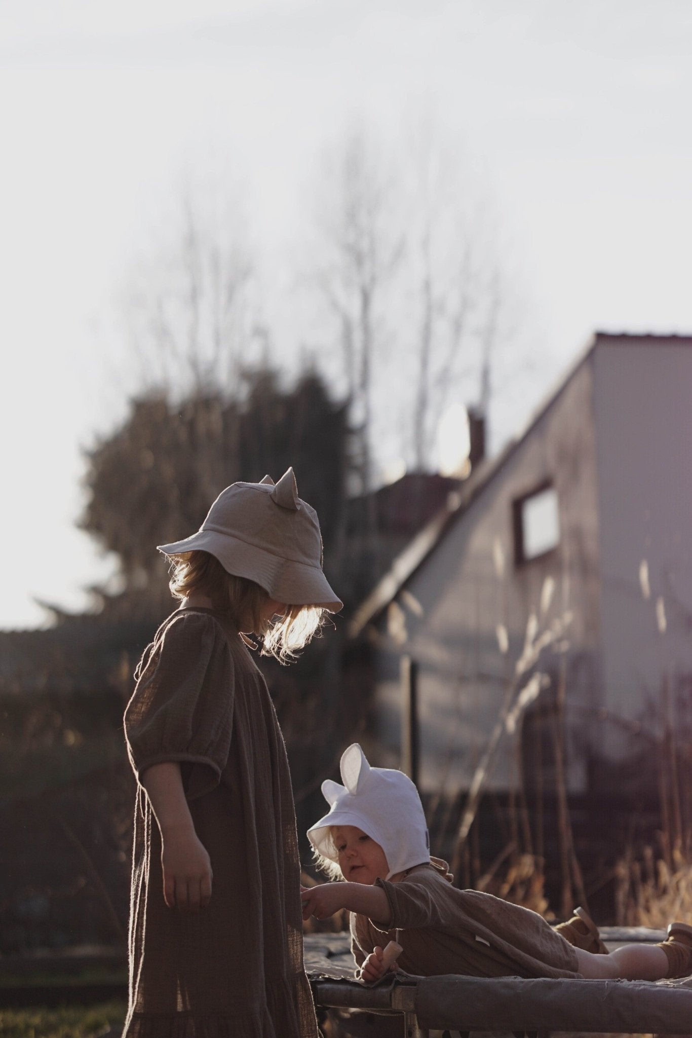 Kids Hat with Ears - Beige - Kindeco