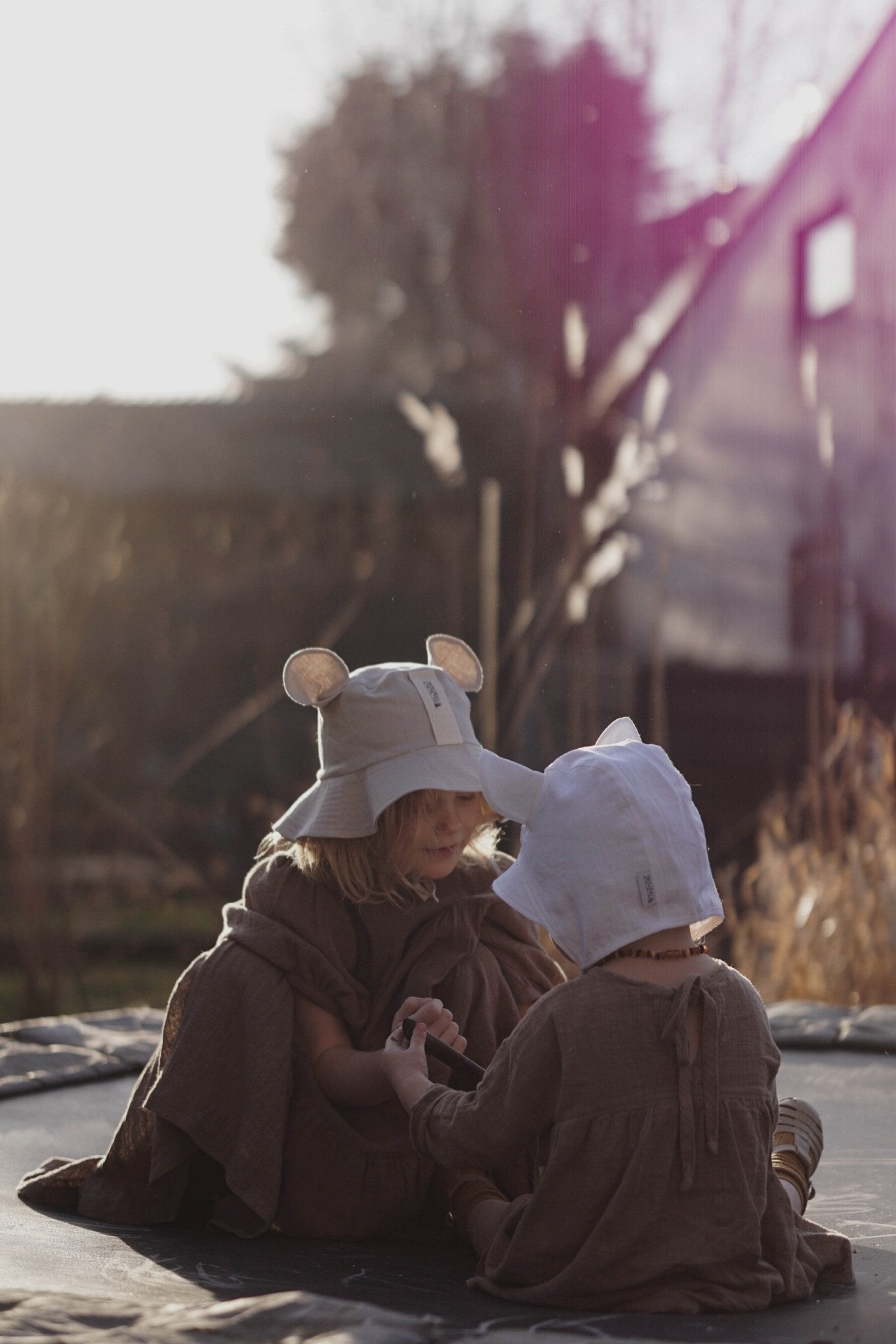 Kids Hat with Ears - Beige - Kindeco