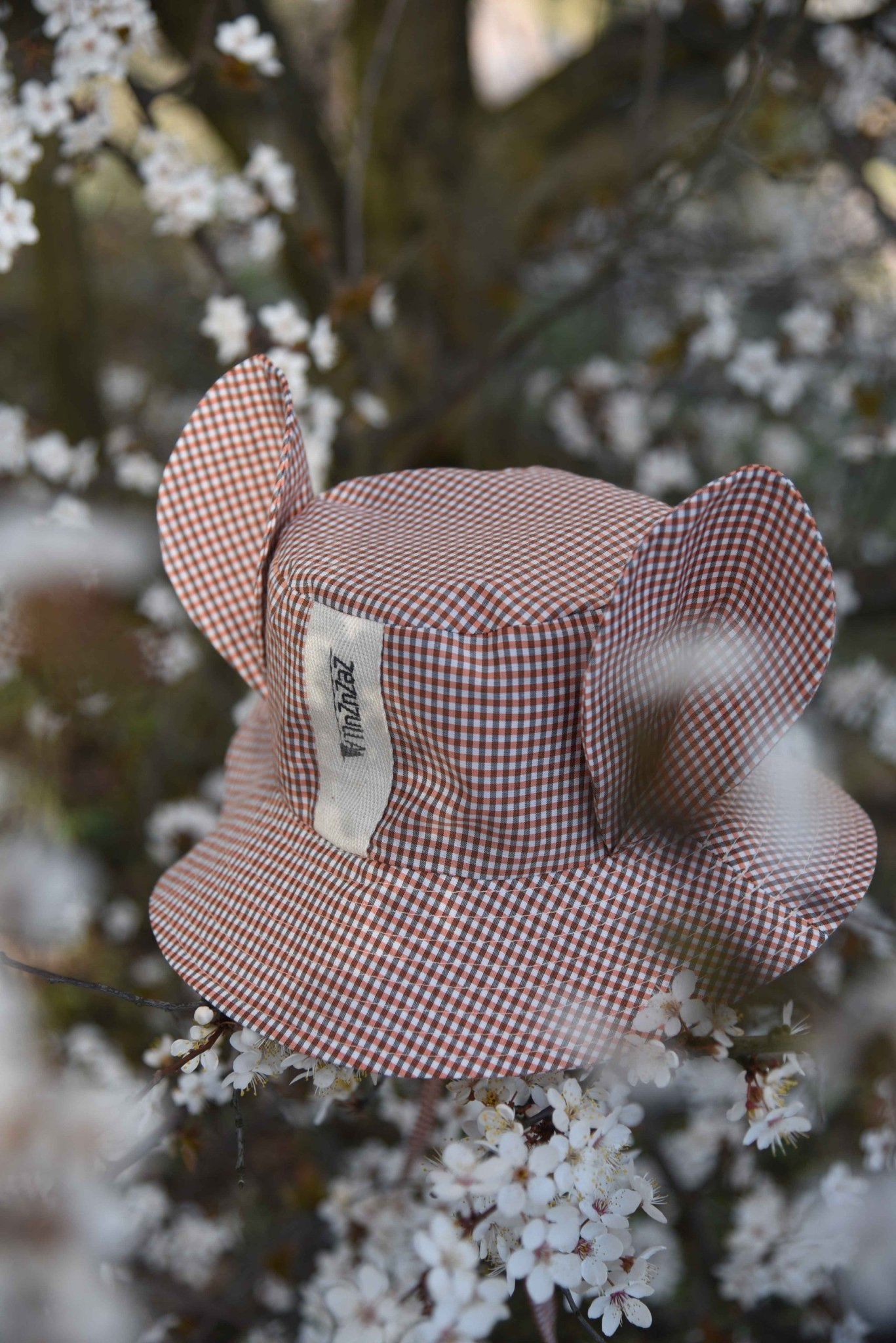 Kids Hat with Ears - Chequered - Kindeco