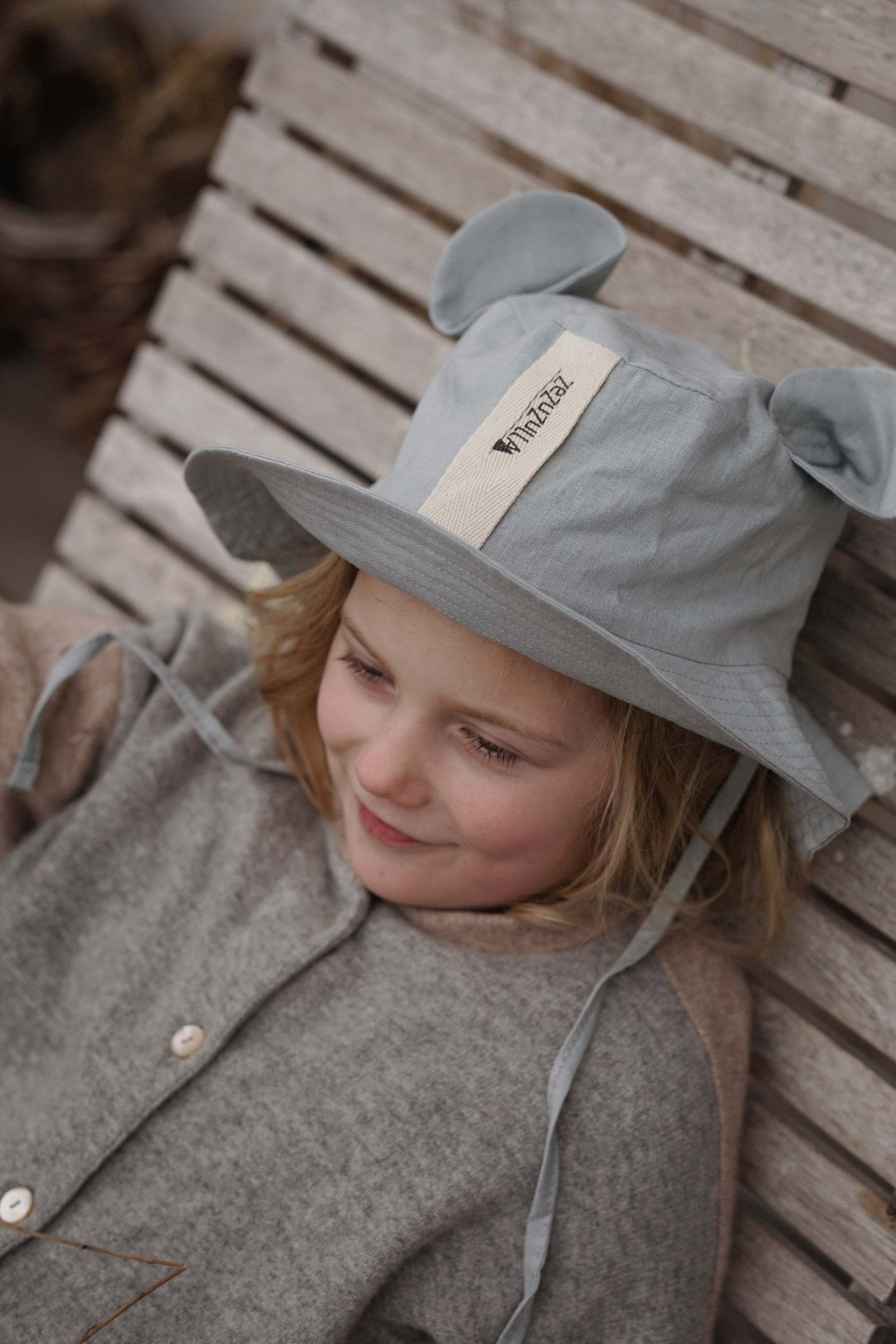 Kids Hat with Ears - Grey - Kindeco