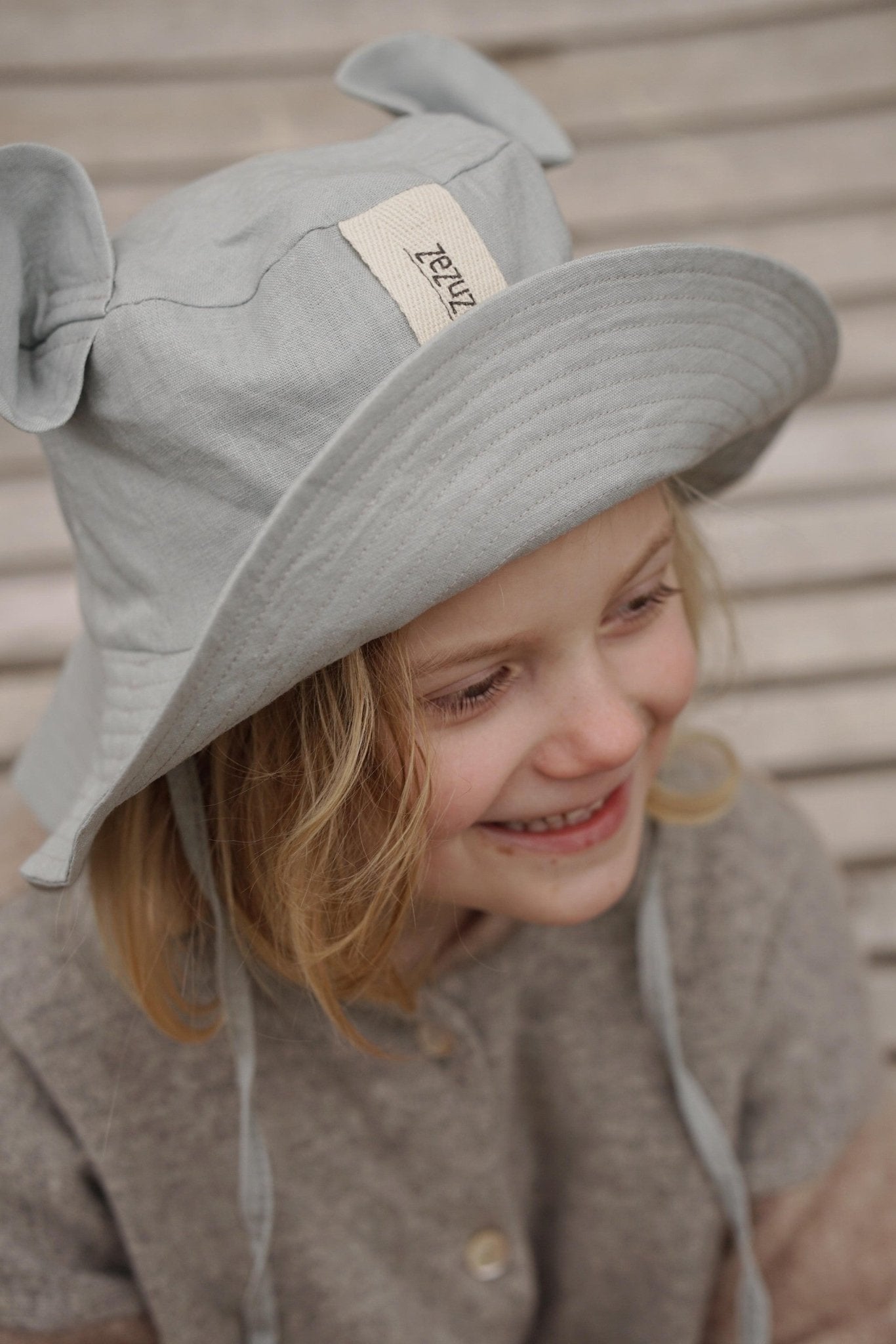 Kids Hat with Ears - Grey - Kindeco
