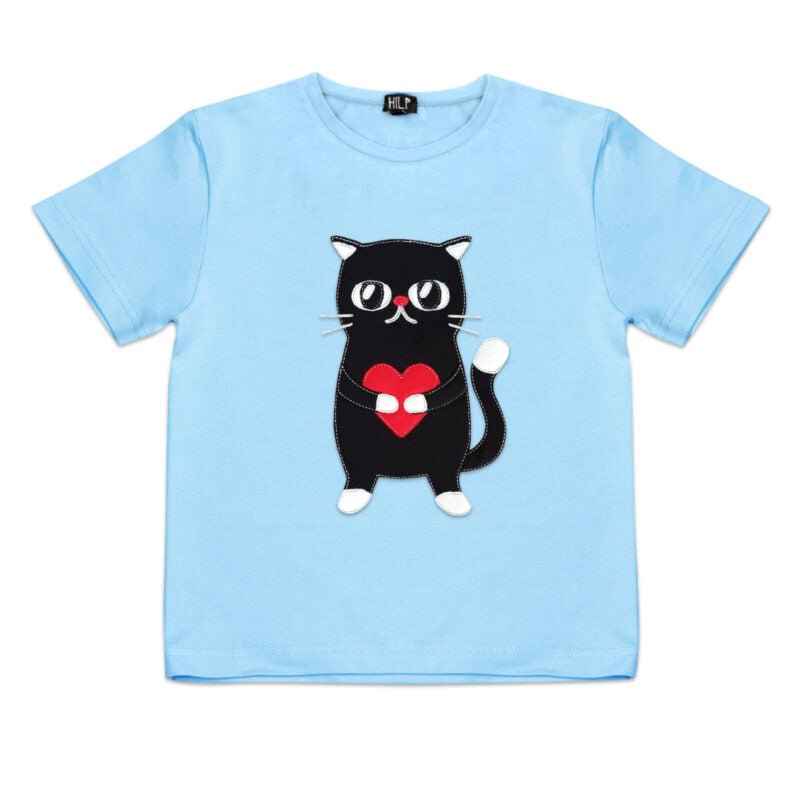 Kids Heartful Cat T-Shirt - Kindeco
