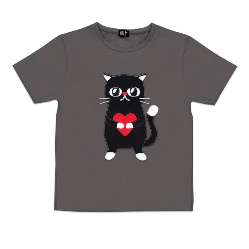 Kids Heartful Cat T-Shirt - Kindeco