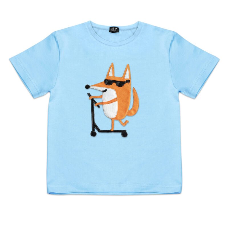 Kids Scootering Fox T-Shirt - Kindeco