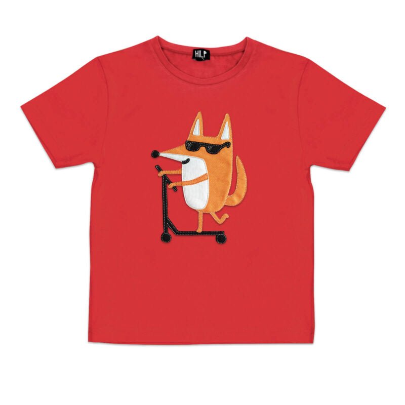 Kids Scootering Fox T-Shirt - Kindeco