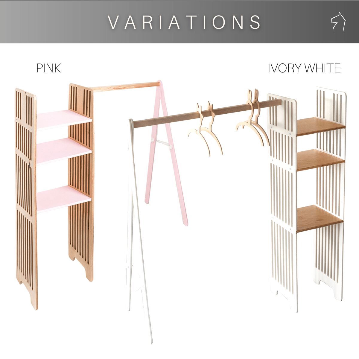Kids Wooden Clothing Rack - Kindeco
