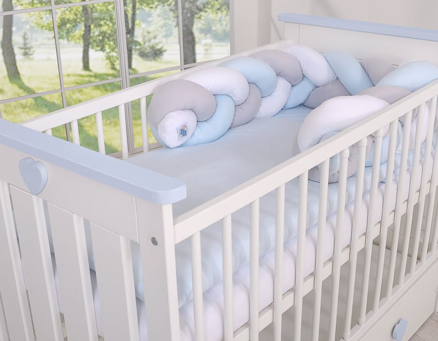 Knot Bumper - White - Gray - Blue - Kindeco