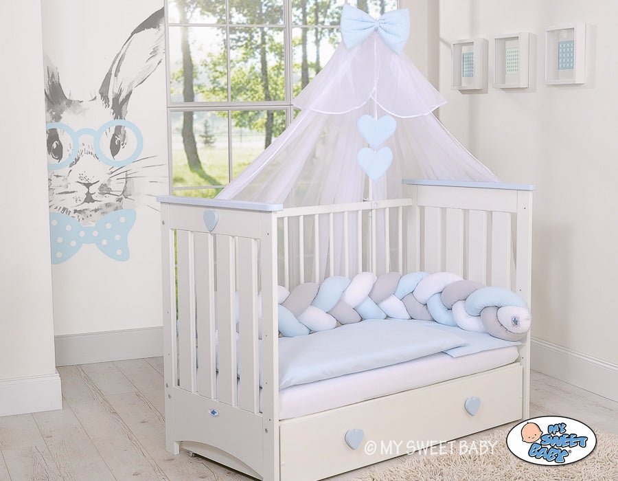 Knot Bumper - White - Gray - Blue - Kindeco