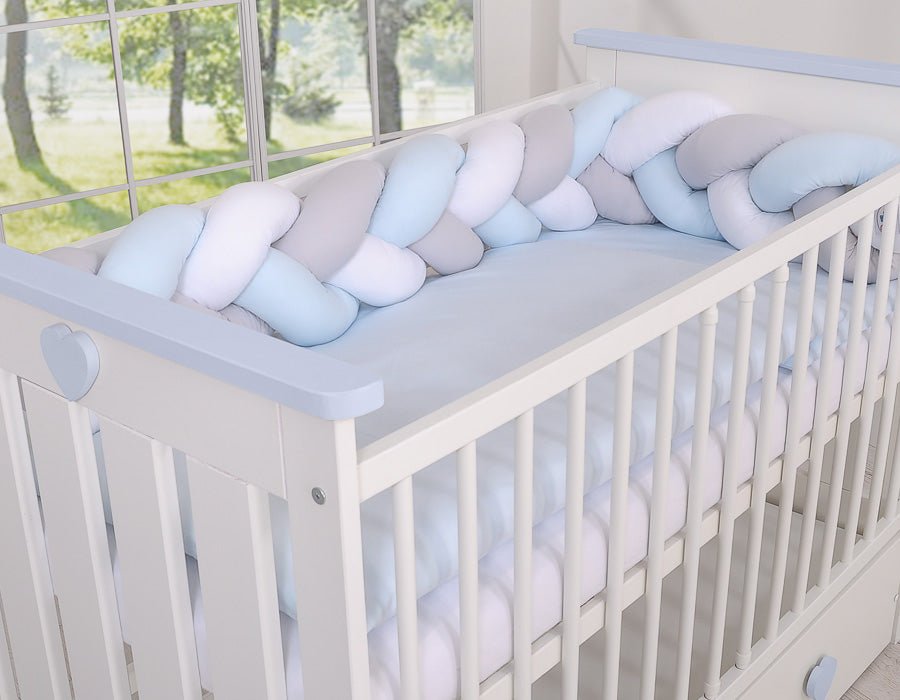 Knot Bumper - White - Gray - Blue - Kindeco